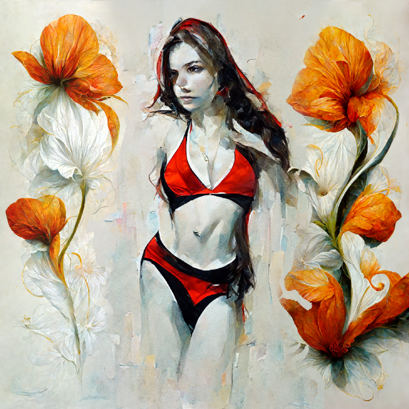 Girl and Flower #10 static token preview