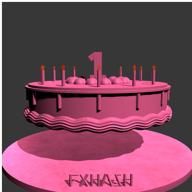 “Happy 1st Year Anniversary” #14 static token preview