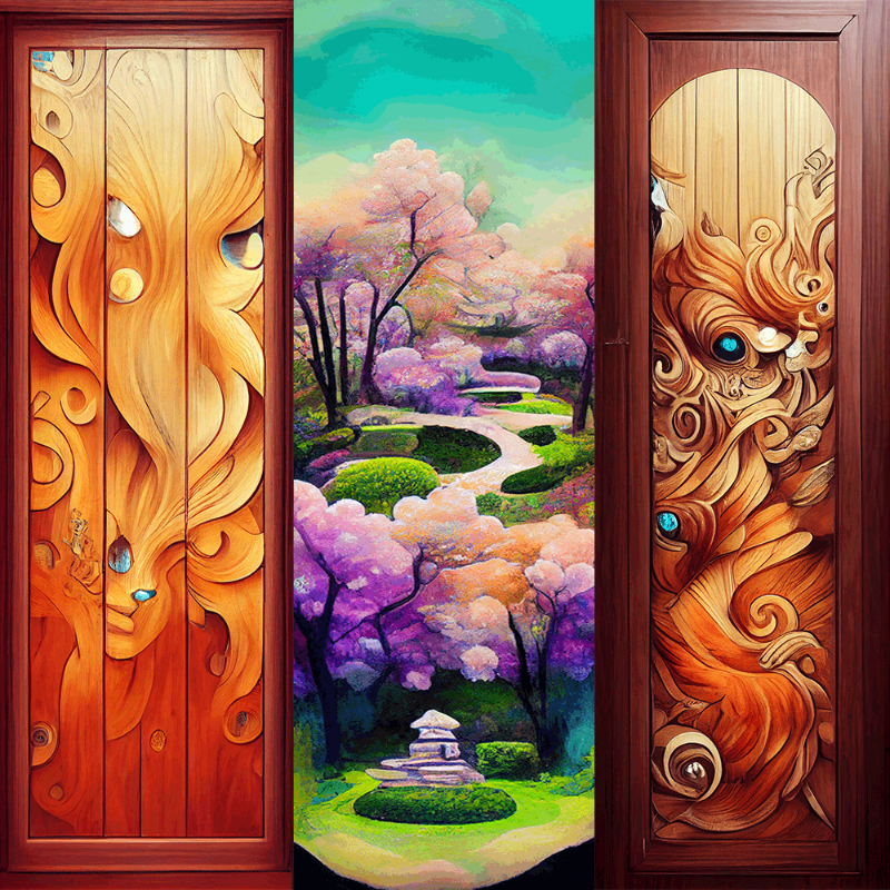 AI Japanese Garden in Spring #6 static token preview