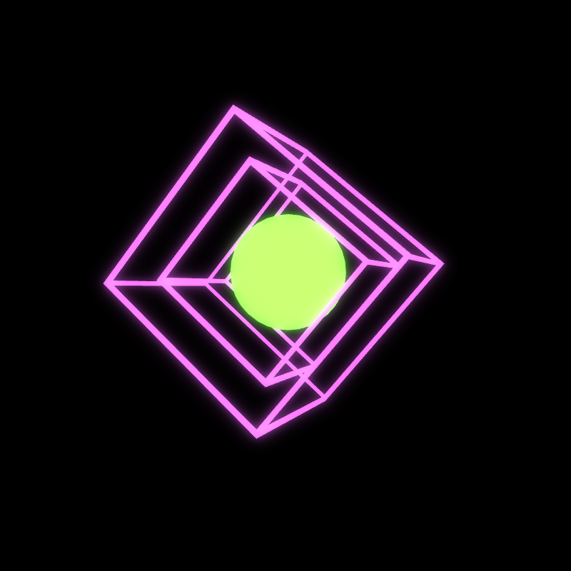 Generative Animation : Two Cube and Sphere #5 static token preview