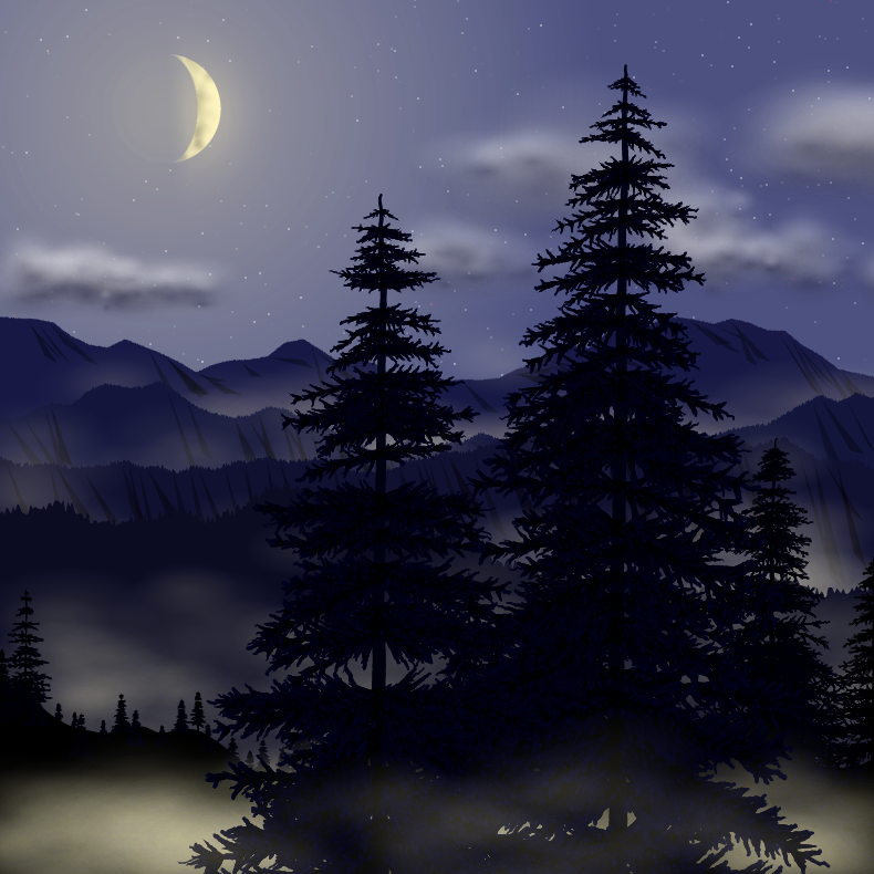 Moonlit Mountains #3 static token preview