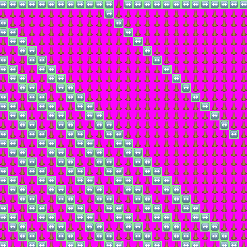 Elementary Cellular Emoji Automata #55 static token preview