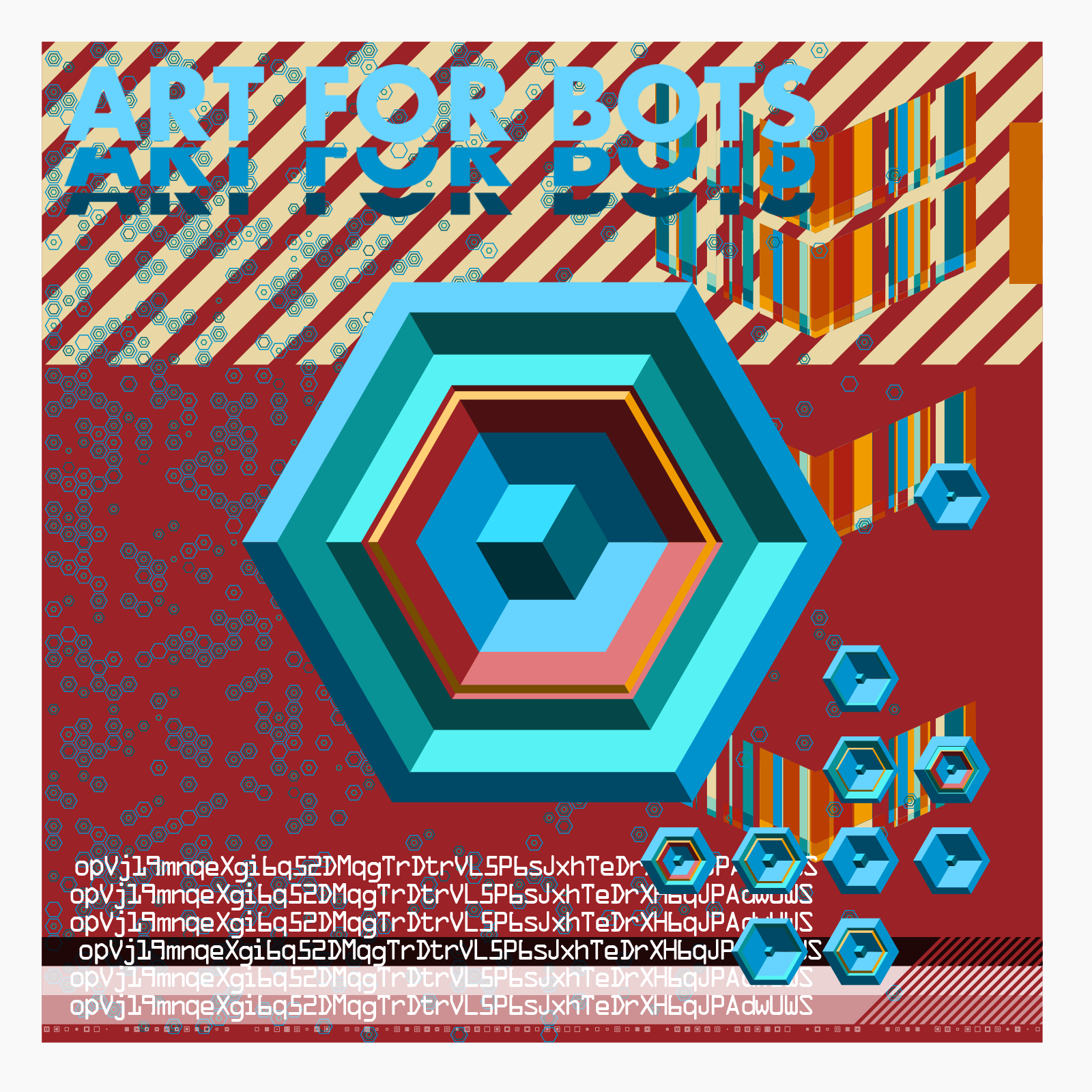 Hexagones - Art forBots forHumans forPrint #12 static token preview