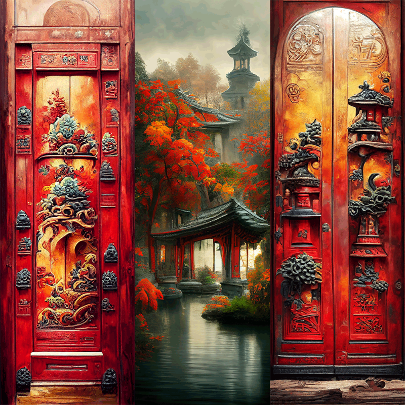 AI Chinese Garden #8 static token preview