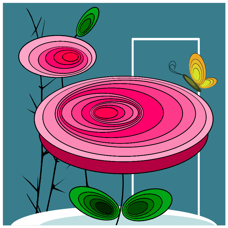 Butterfly & Roses #14 static token preview