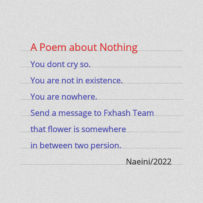 A Poem about Nothing #4 static token preview