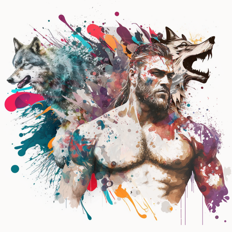 The Wolf and The Wrestler Bloke #19 static token preview