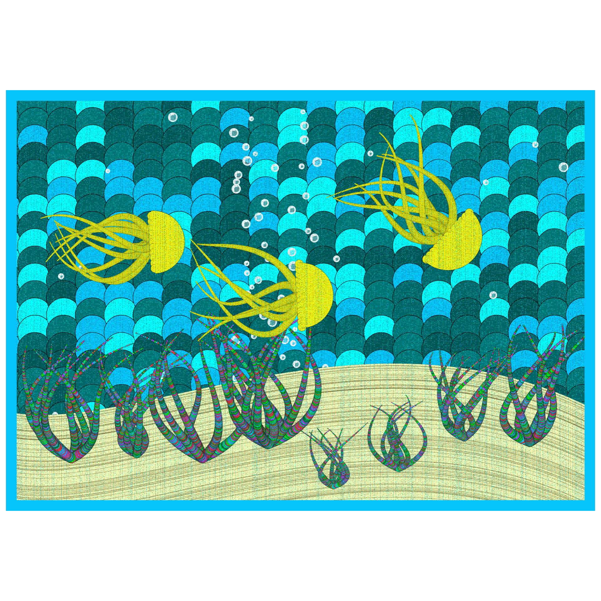 Bézier Aquarium 🦑 #26 static token preview