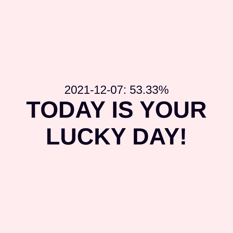Is Today Your Lucky Day= #3 static token preview