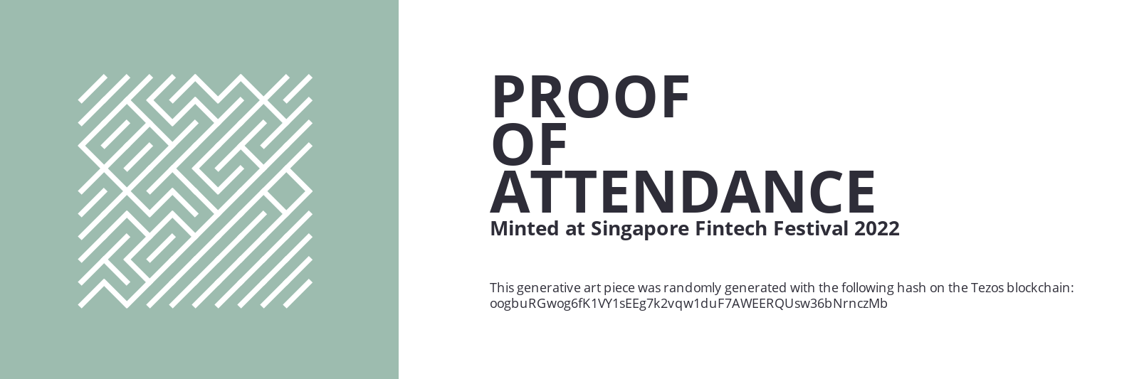 SFF2022 Proof of Attendance Token #21 static token preview