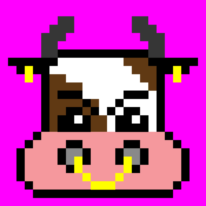 pixel cow #19 static token preview