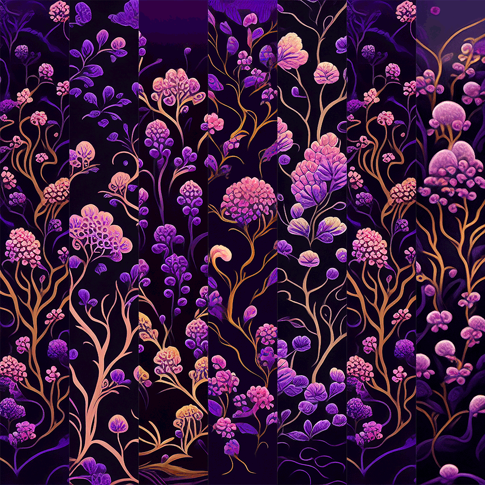 AI Purple Flowers #1 static token preview
