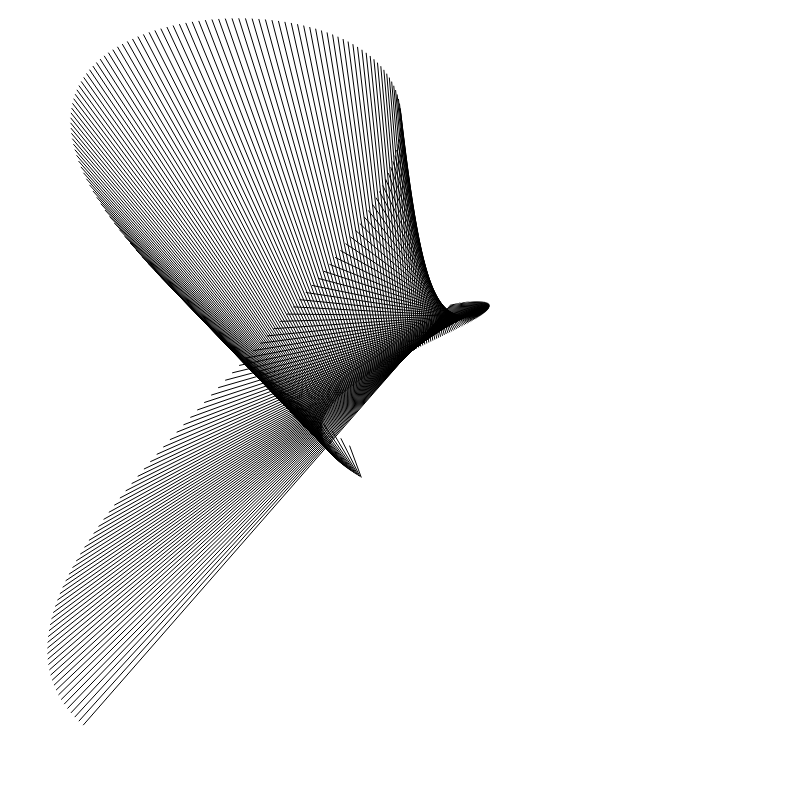 Sinus Cosinus #N Black on White #1 static token preview