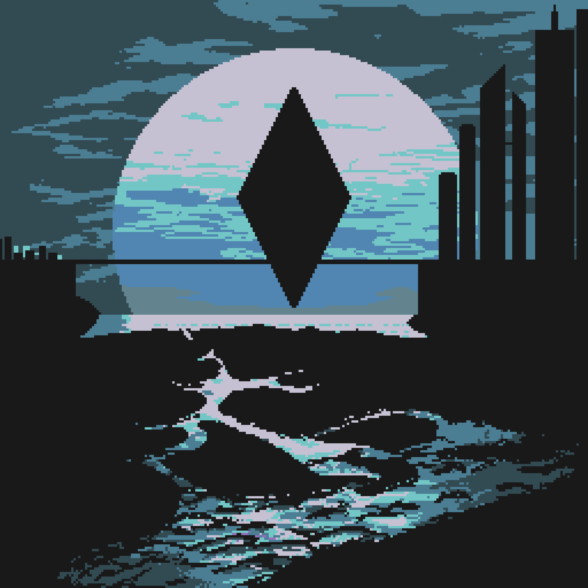 Pixel Sunset #21 static token preview