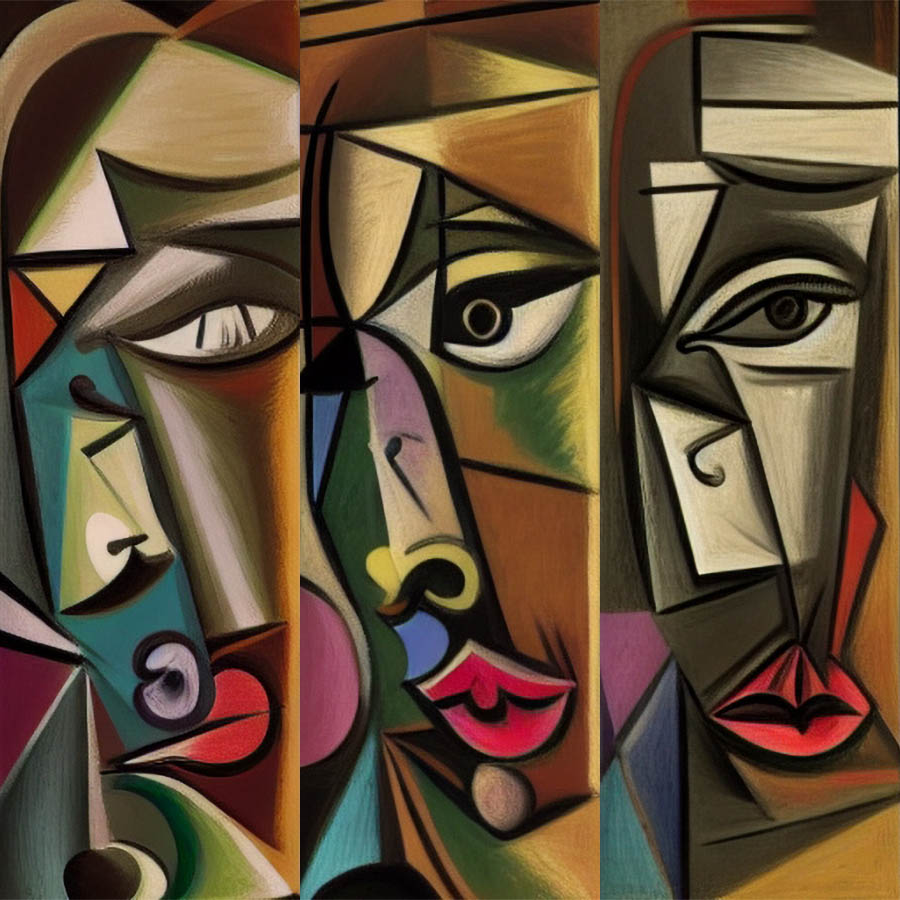 Cubism Faces #4 static token preview