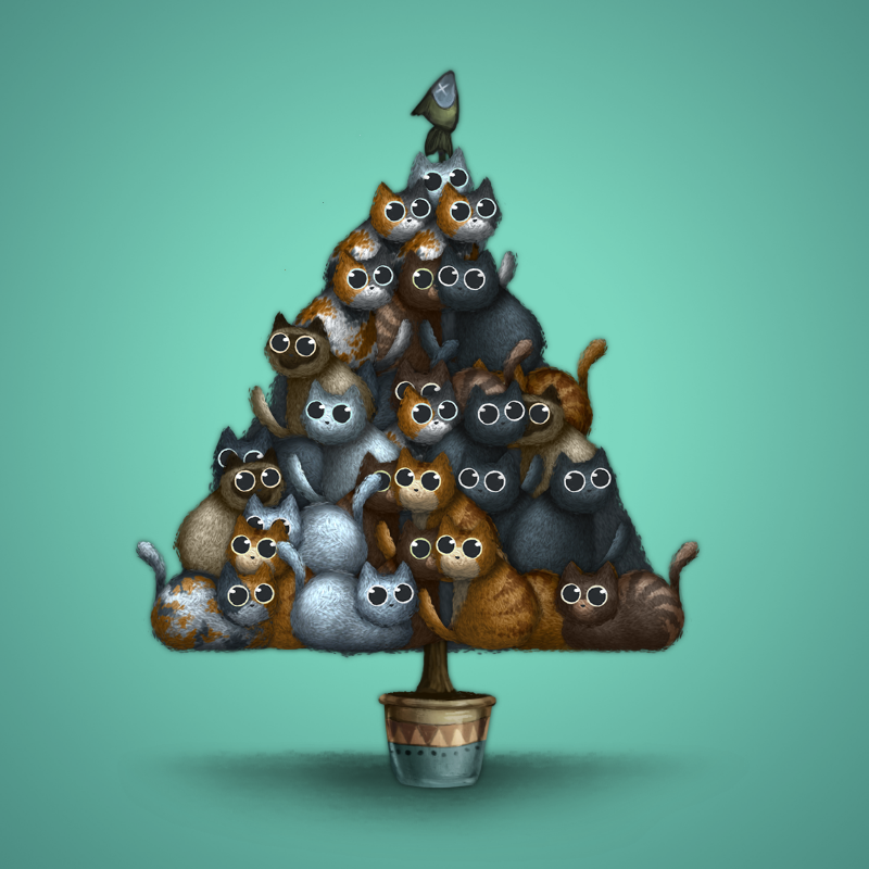 Fluffy Christmas Tree #9 static token preview