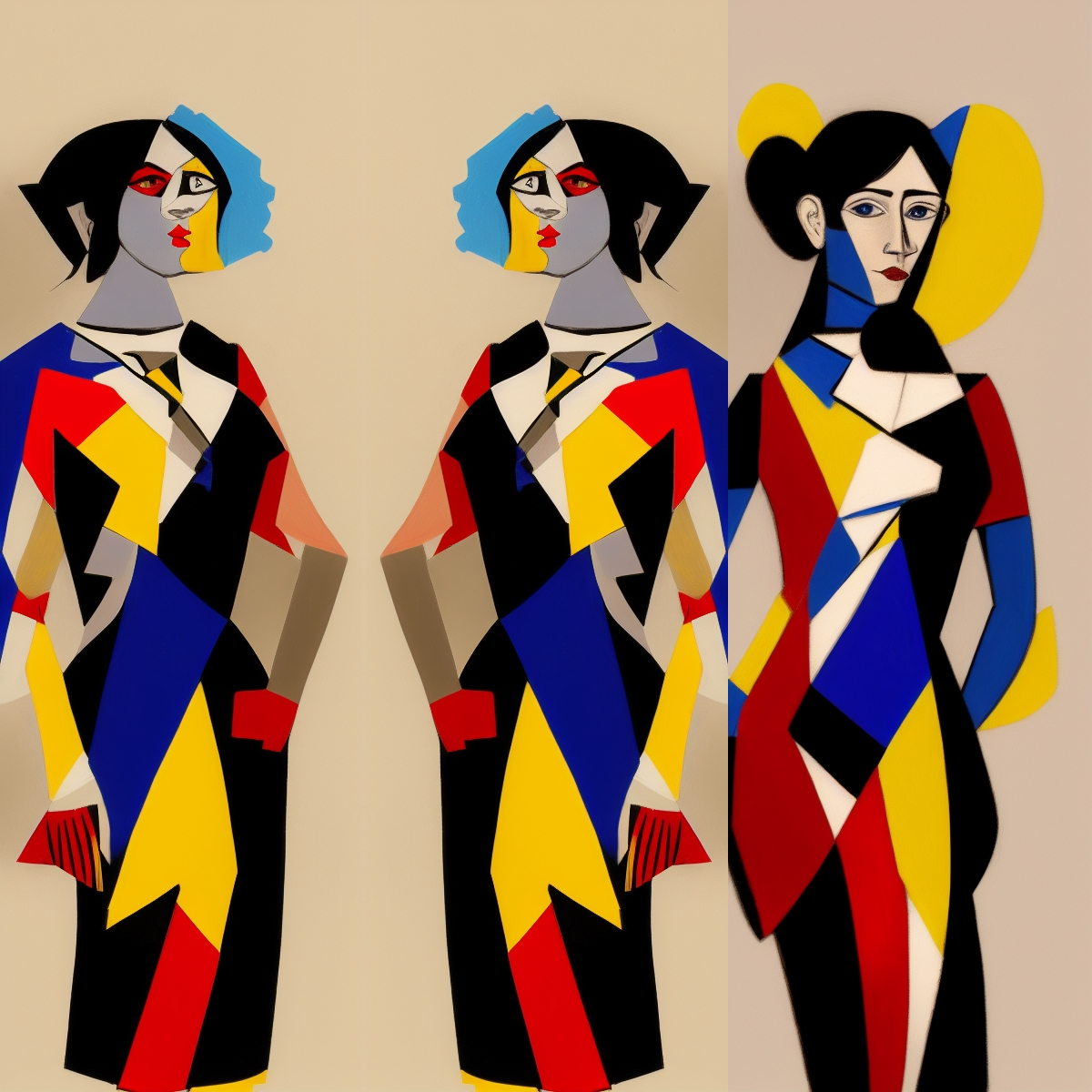 Cubism Girls #6 static token preview
