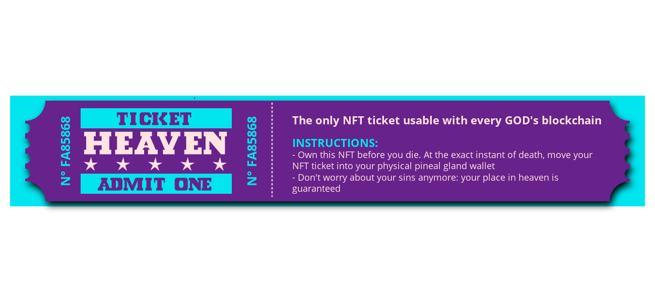 Ticket to Heaven #4 static token preview