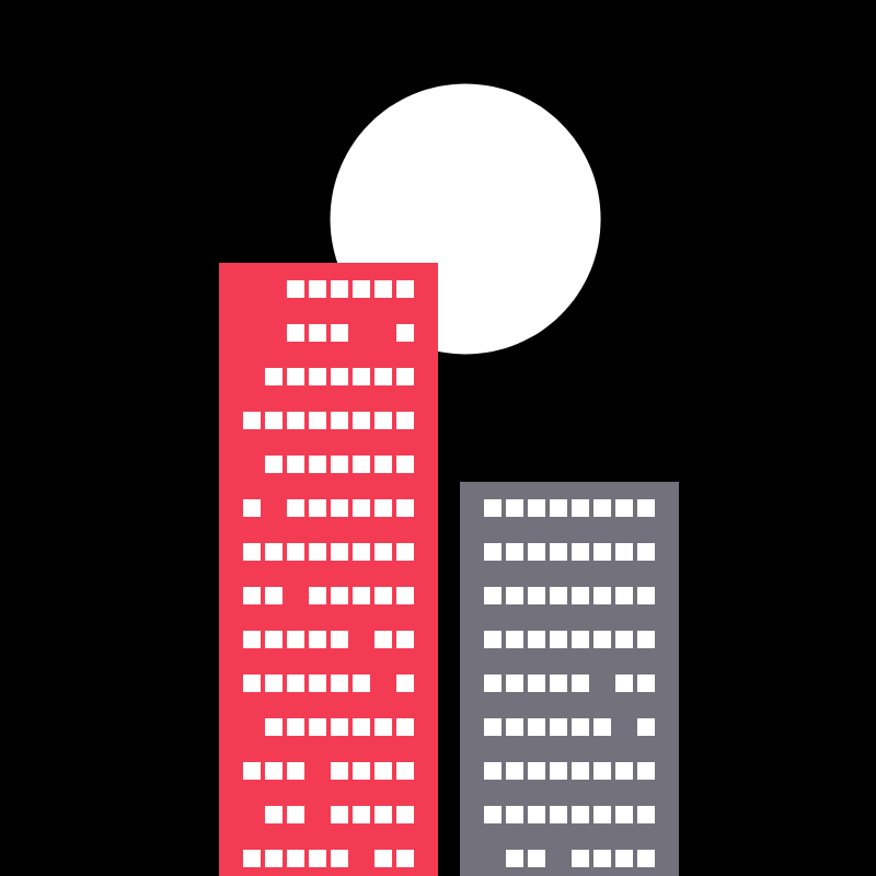 Two buildings and the moon #2 static token preview