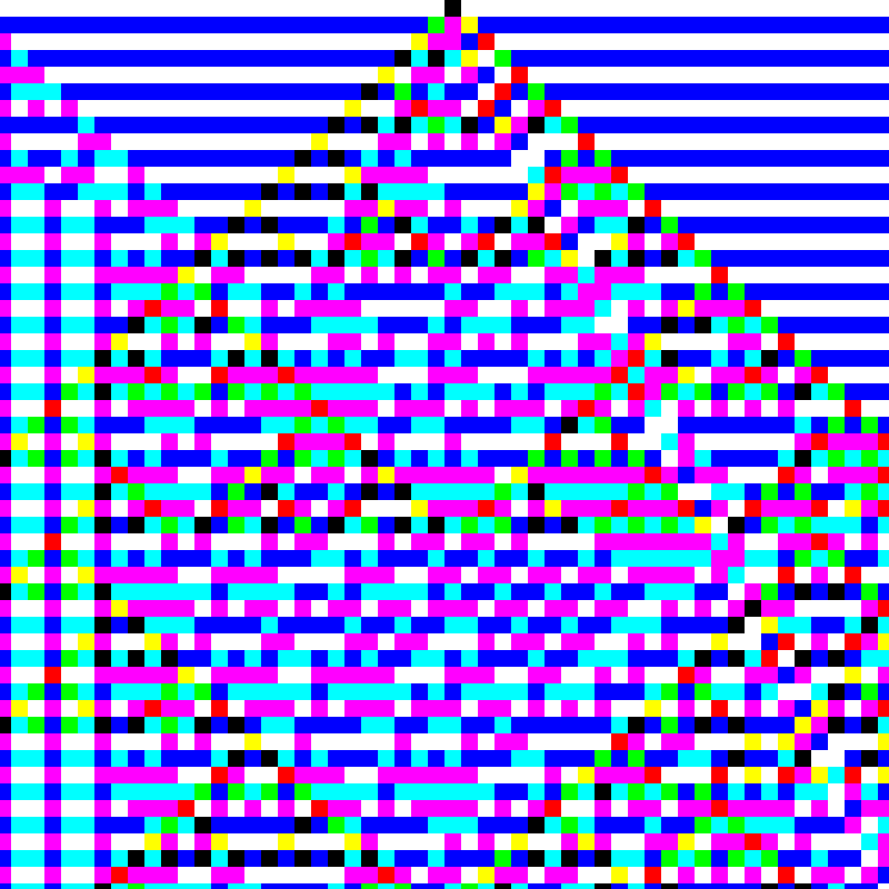 RGB Elementary Cellular Automaton #131 static token preview