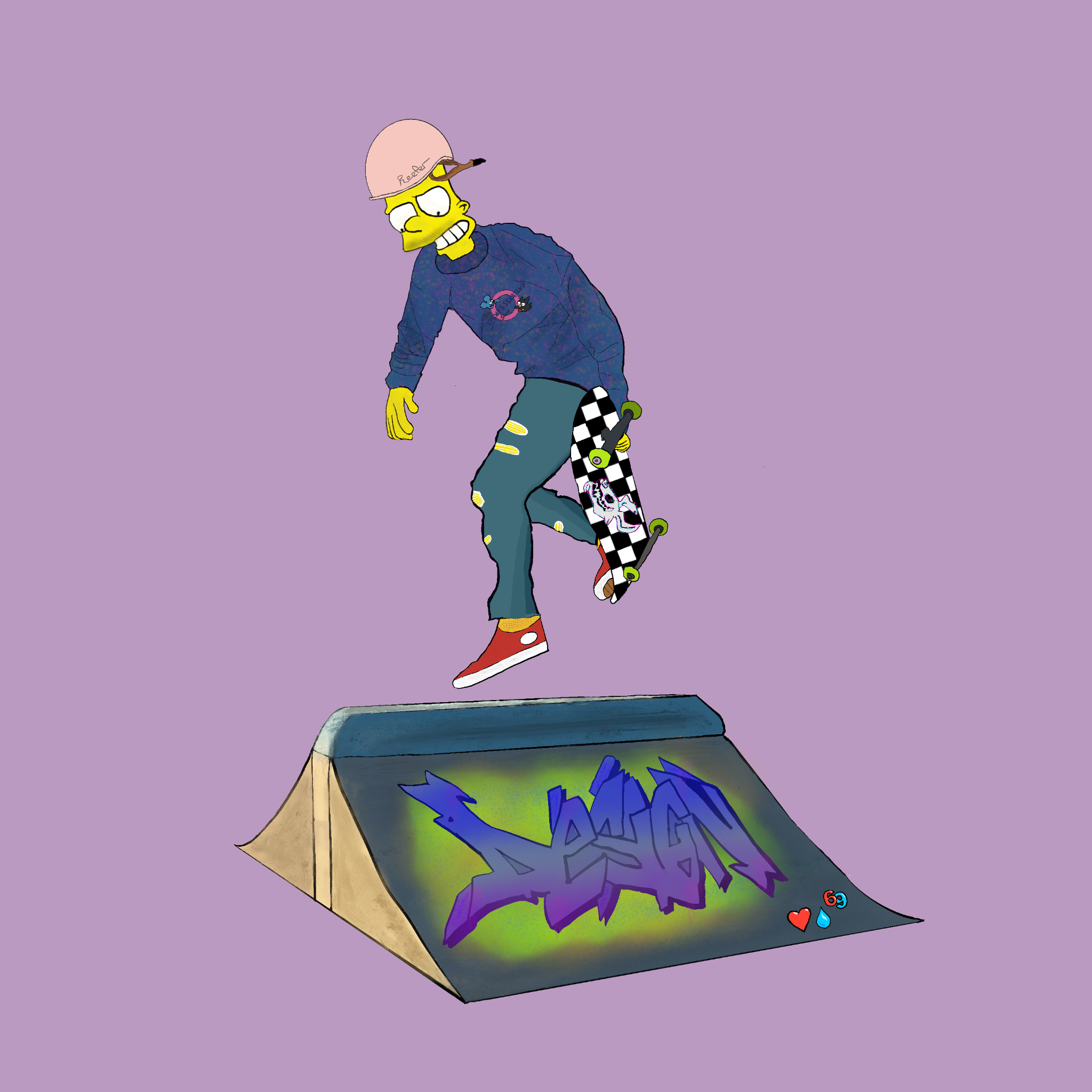 Thrashin' Springfield #1 static token preview