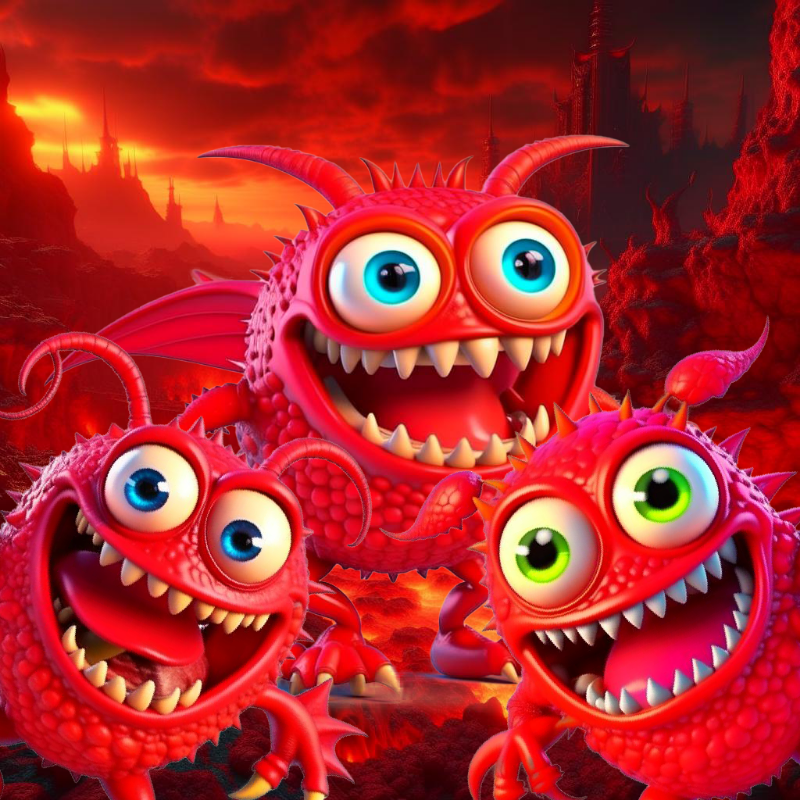 Red Monsters #5 static token preview