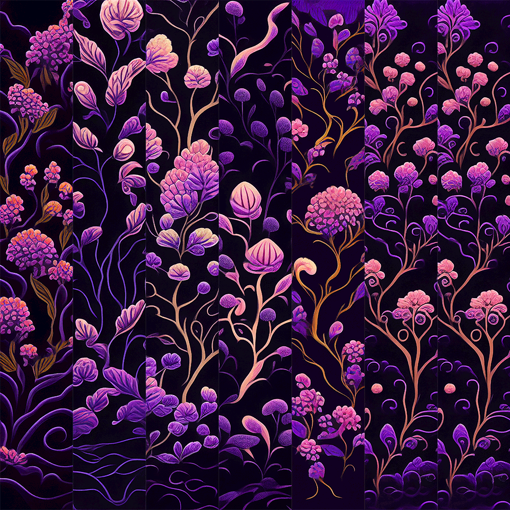 AI Purple Flowers #8 static token preview