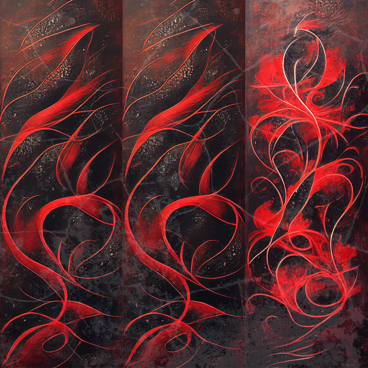 AI Red Calligraphy #3 static token preview