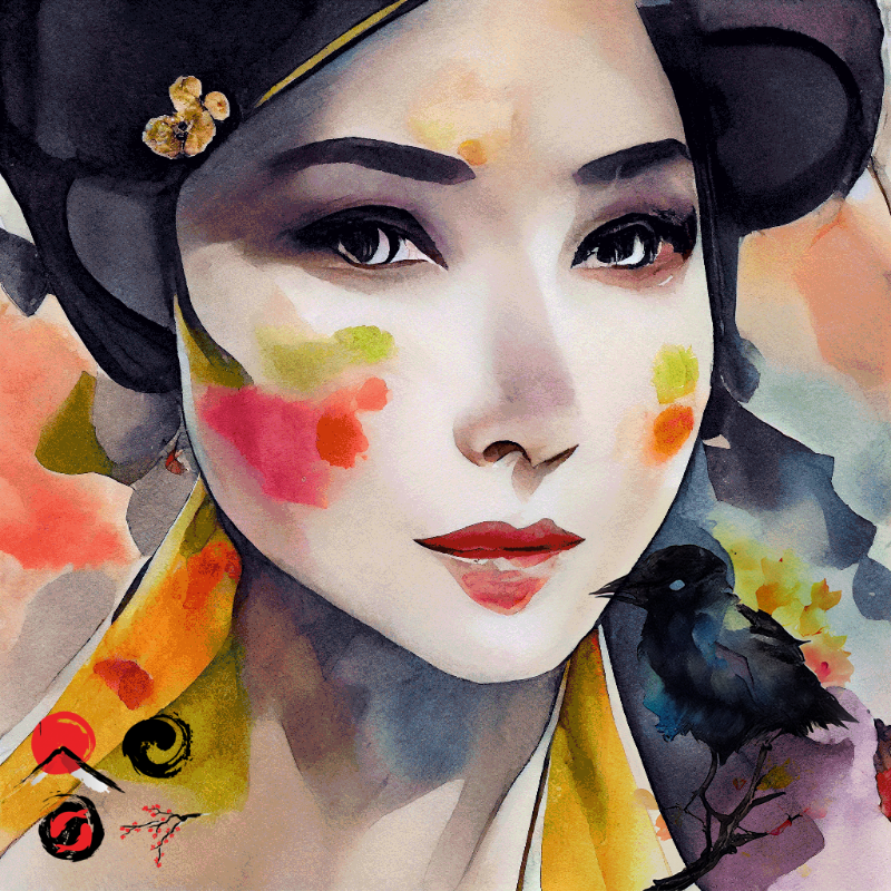 Geisha and Black Bird #2 static token preview