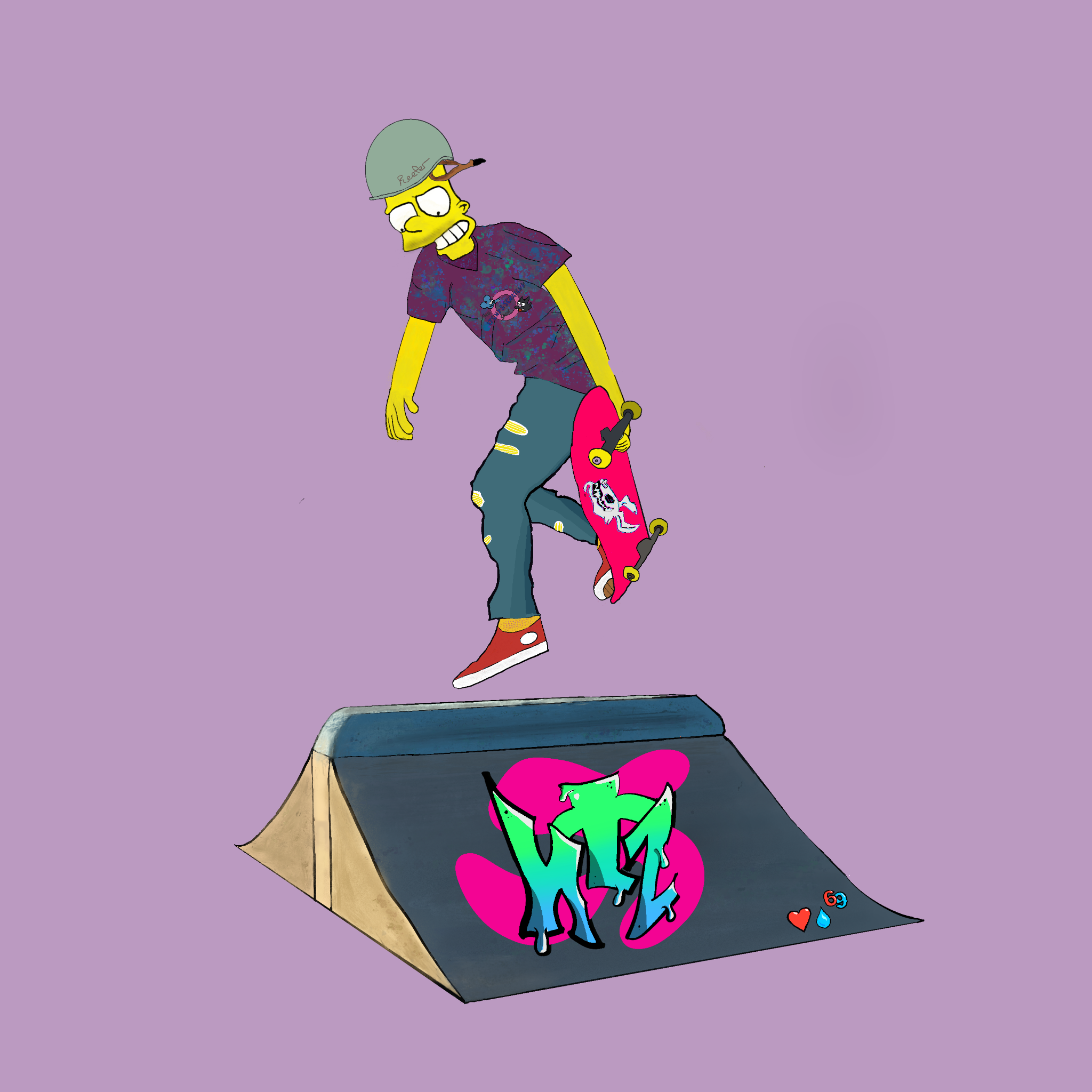 Thrashin' Springfield #9 static token preview