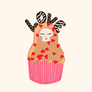 Cute Matryoshka Doll Cupcake Series project preview