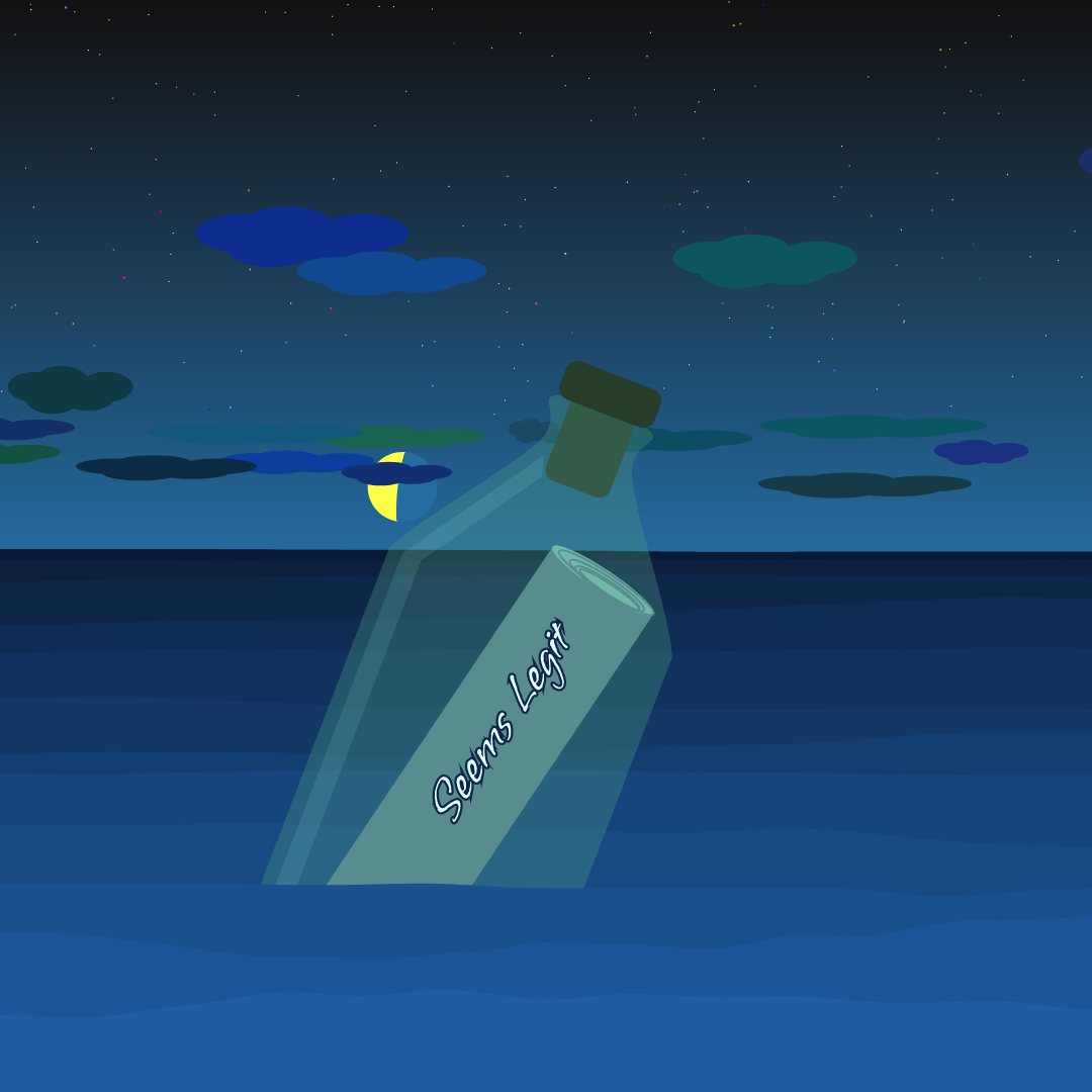 message in the bottle #18 static token preview