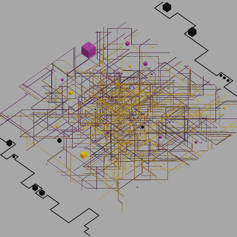 Luminous Streaks and cubes #26 static token preview