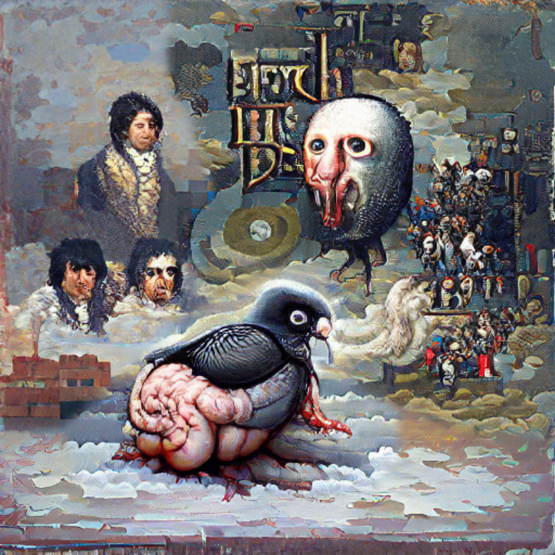 Pigeon Sat on a Brain Reflecting Existence #17 static token preview