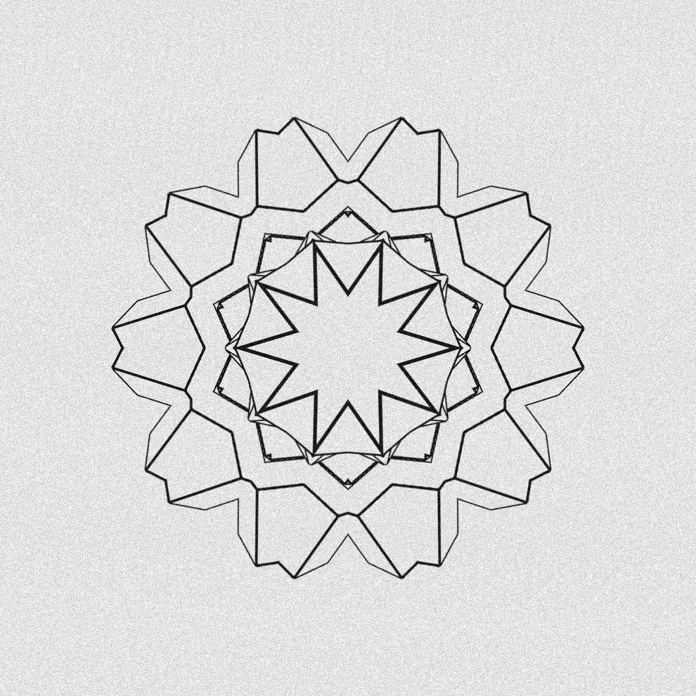 Monochrome Kaleido #19 static token preview