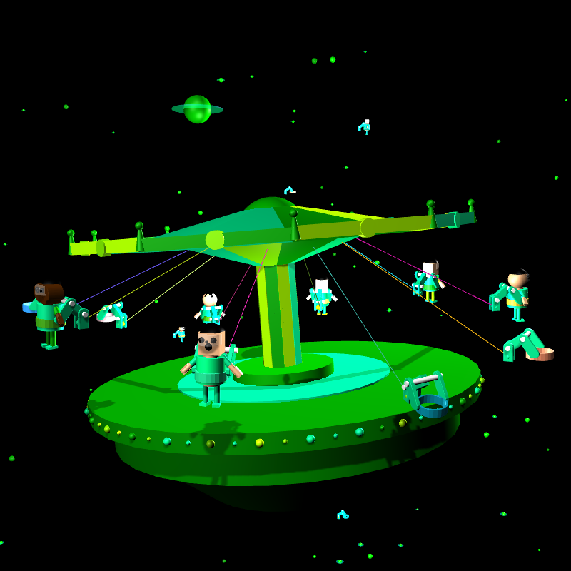 “Uncle Run” Fun Park: Space Ride #1 static token preview