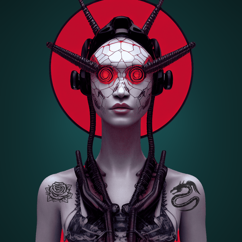 Cyber Girl #14 static token preview