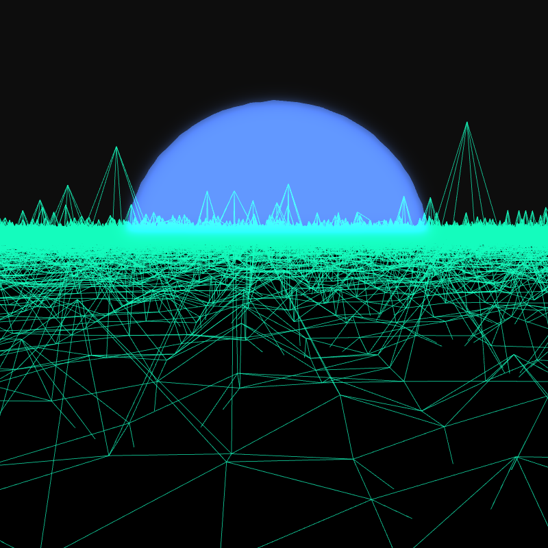Generative Retrowave Field #12 static token preview