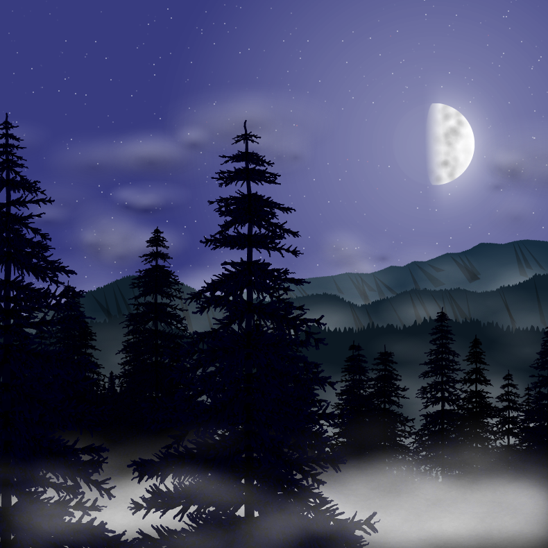 Moonlit Mountains #24 static token preview