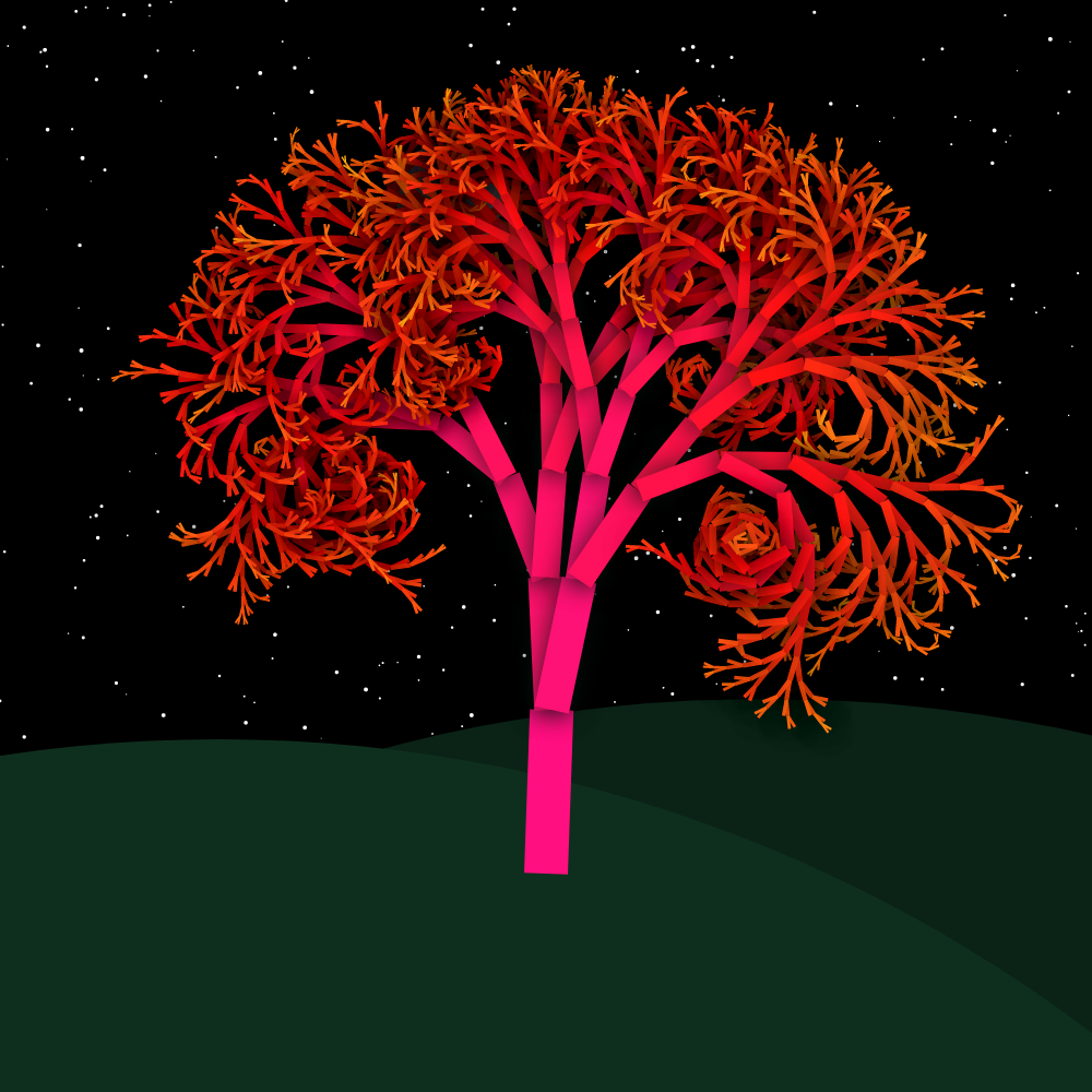 Moonlit Trees of Iterative Fractal Chaos #20 static token preview