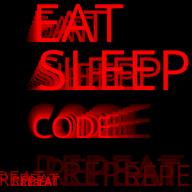 Eat Sleep Code Repeat #22 static token preview