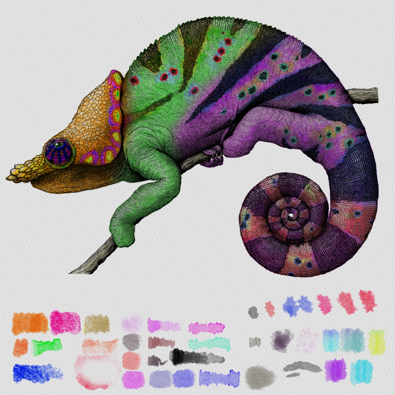 Colorful Cameleon #8 static token preview