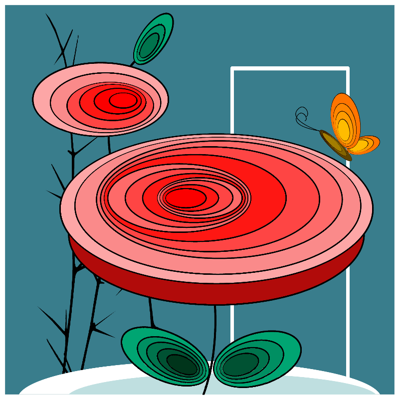 Butterfly & Roses #3 static token preview