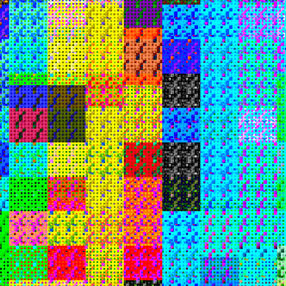 Multicolored Pixelated Field #14 static token preview