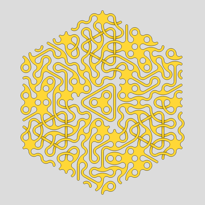 Truchet Threefold Symmetry #19 static token preview