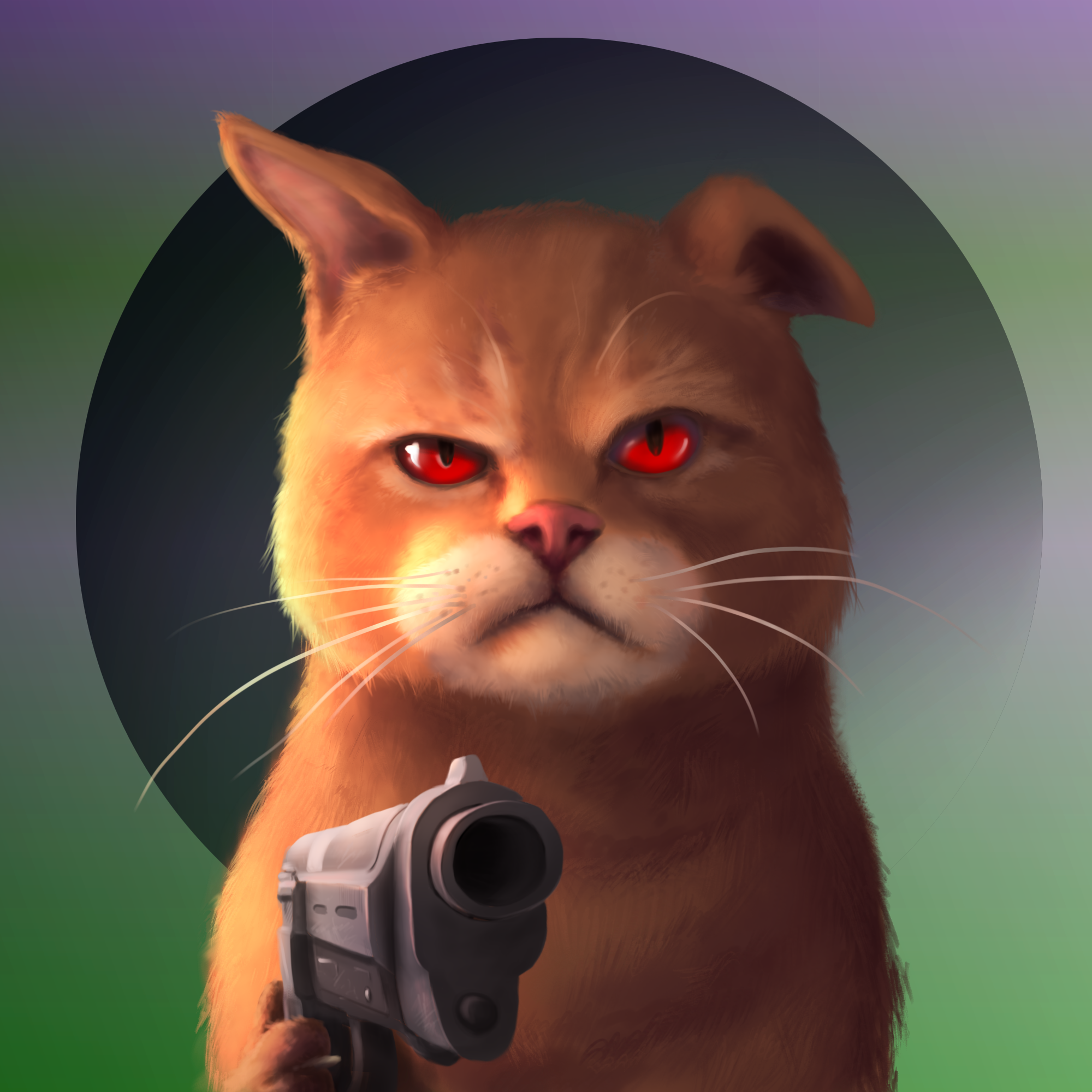 Gangsta Cat #1 static token preview