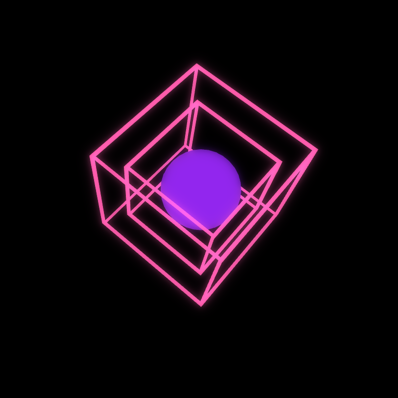 Generative Animation : Two Cube and Sphere #16 static token preview