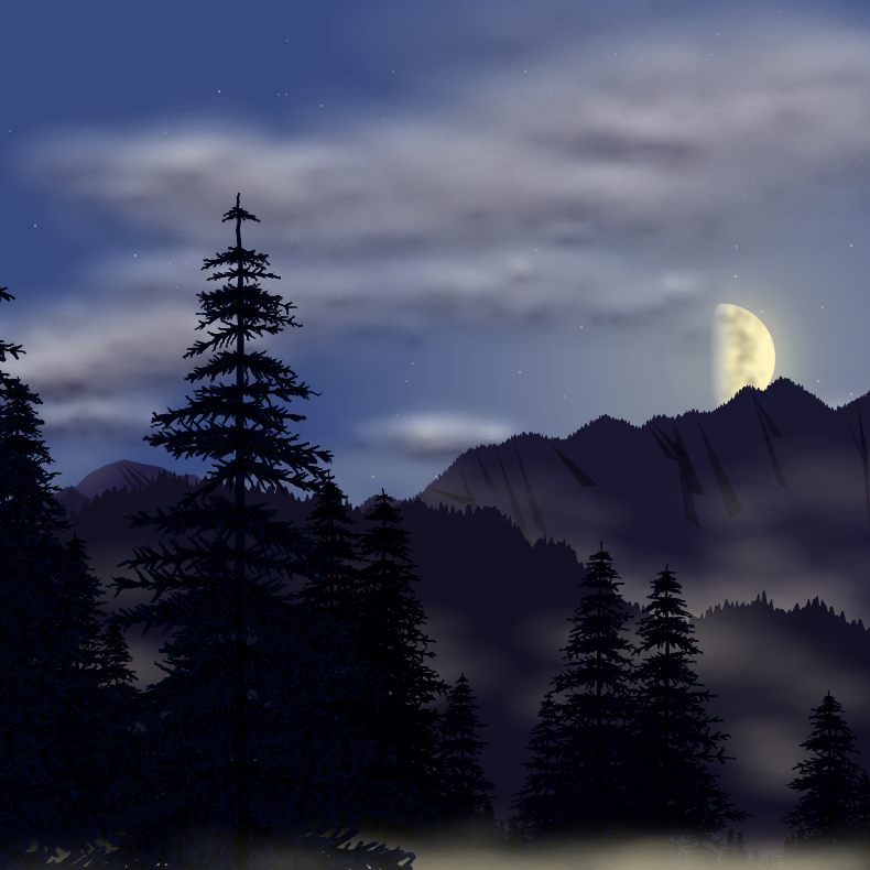 Moonlit Mountains #2 static token preview