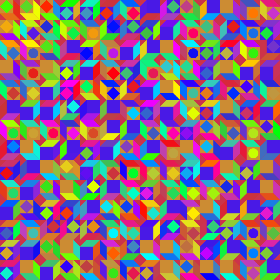 Oblique Cube Tessellation #5 static token preview