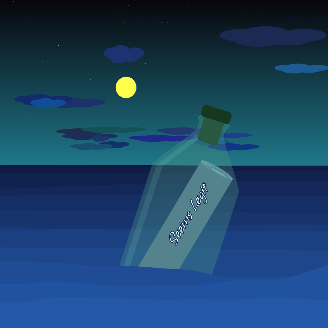 message in the bottle #4 static token preview
